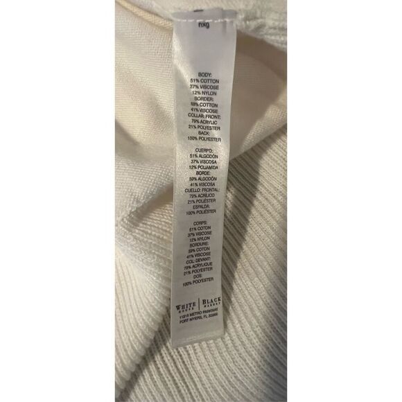 White House Black Market Fur Cover Up Cardigan Ecru SzM - Picture 9 of 9